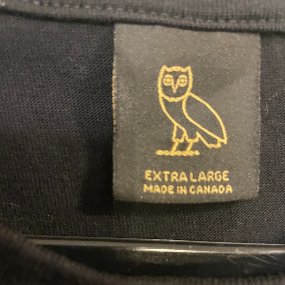 OVO - October’s Very Own Black Shortsleeved Shirt Gold Owl SIZE Extra Large - Picture 4 of 6